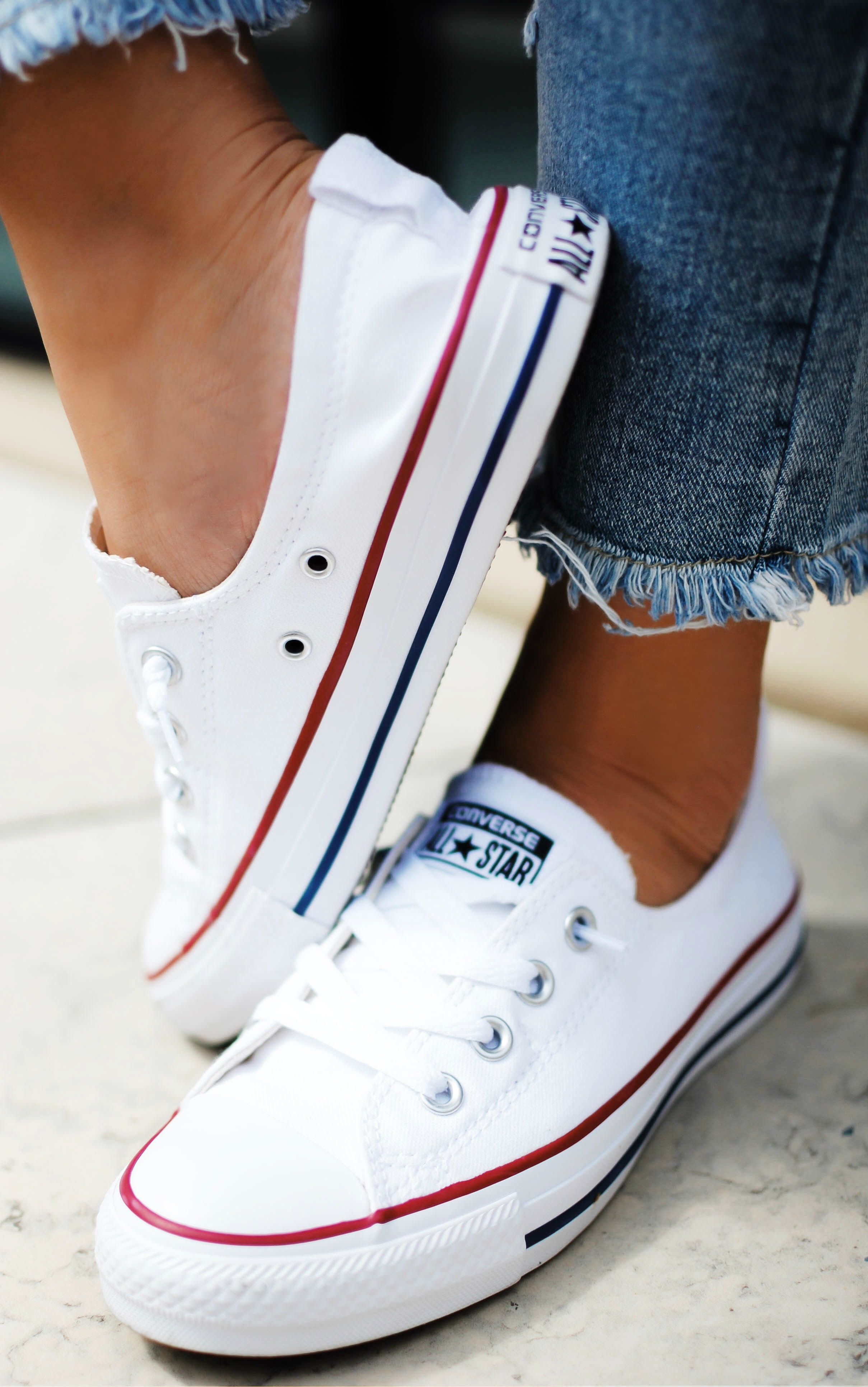 white converse famous footwear